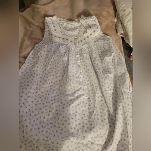 NWT Eileen West Floral purple and white  Pajama Dress Gown size S
